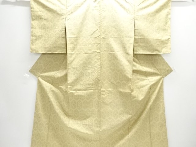 JAPANESE KIMONO / OMESHI / NISHIJIN-ORI / WOVEN KIKKO PATTERN